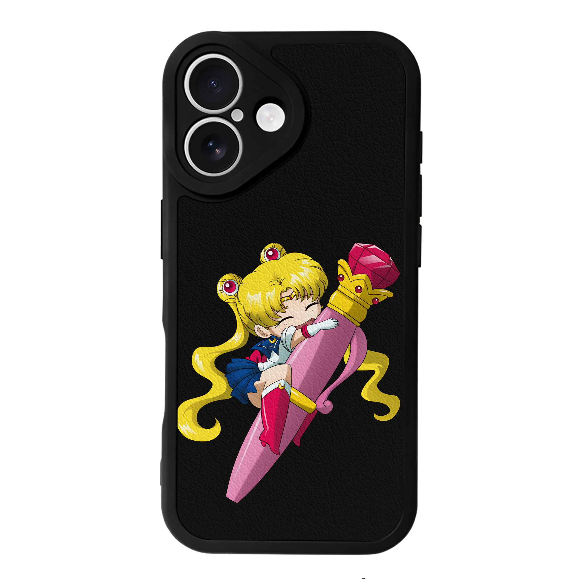 （画像用） 美少女戦士セーラームーン 月野 うさぎ つきの うさぎ Sailor Moon Tsukino Usagi 【iPhone 16シリーズ対応】シリコンスマホケース（レザー調） 材質：シリコン